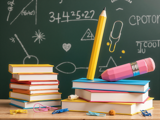 教育类视频封面，教学场景，简洁明快的设计风格